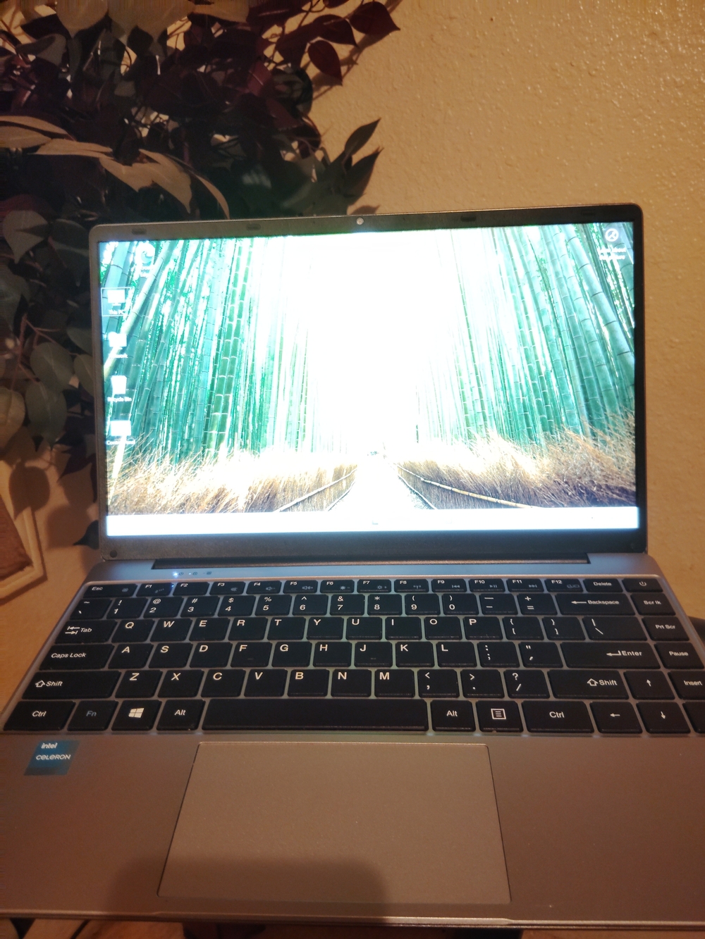 Silver Laptop with Black Keyboard - Slim Modern Design